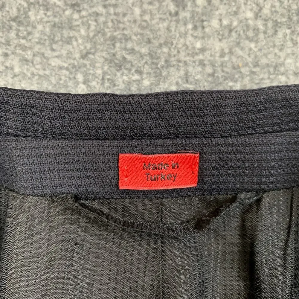 Hugo‎ Boss Blazer Mens 38R Navy Black Virgin Wool Notch 2 Button Single Breasted